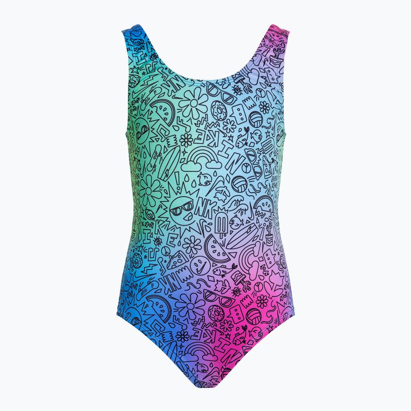 Nike Doodle U-Back cool multi einteiliger Badeanzug für Kinder