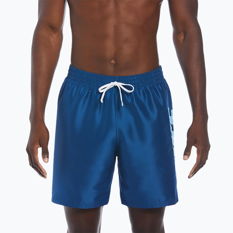 Herren Nike Big Block 7" Volley Court blau Badeshorts 5