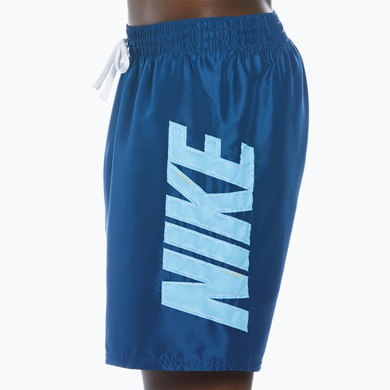 Herren Nike Big Block 7" Volley Court blau Badeshorts 7