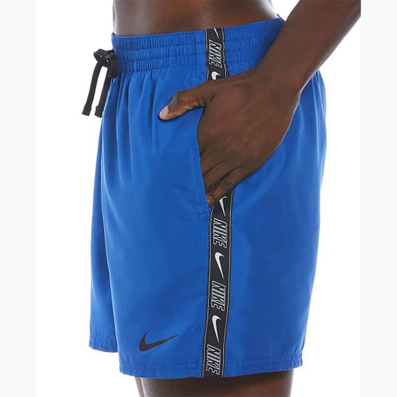 Herren Nike Logo Tape 5" Volley Spiel Royal Badeshorts 7