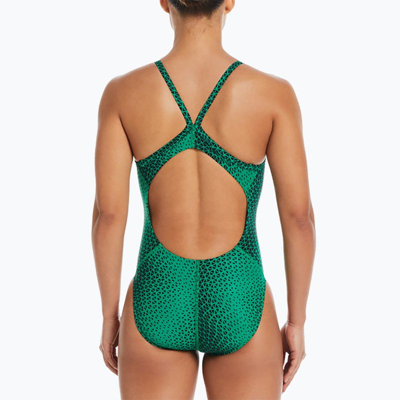 Nike Hydrastrong Delta Racerback Court Green Damen Badeanzug einteilig 5