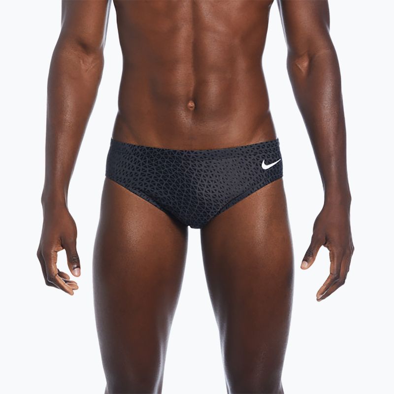 Herren Nike Hydrastrong Delta Brief Schwimmslip schwarz