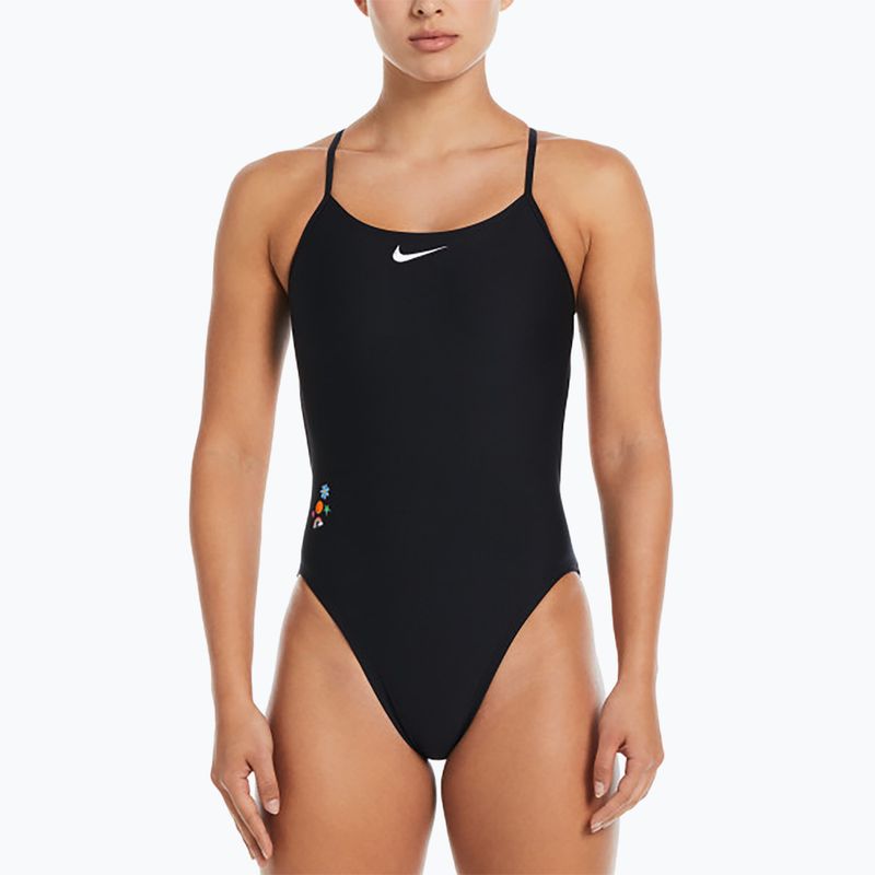 Einteiliger Damen-Badeanzug Nike Hydrastrong Adjustable Crossback schwarz 7