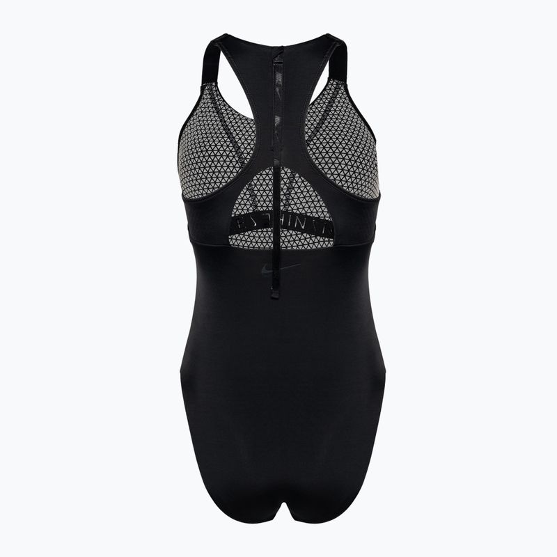 Einteiliger Damen-Badeanzug Nike Hydralock Fusion Inclusive schwarz 2