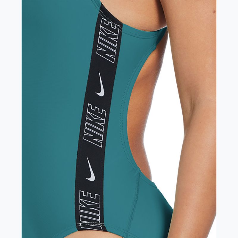 Einteiliger Schwimmanzug Damen Nike Logo Tape Fastback dusty cactus 4