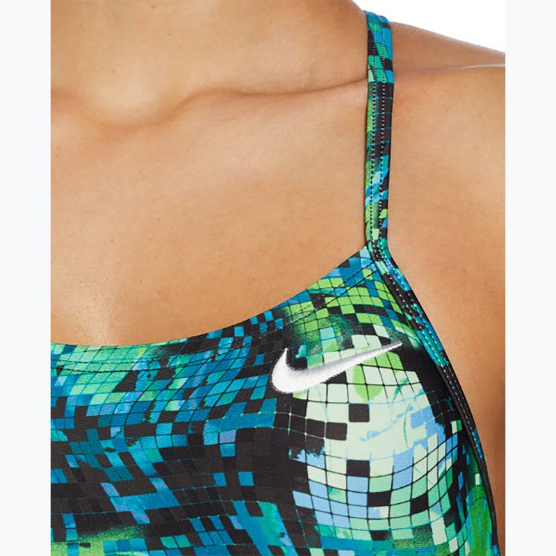 Einteiliger Schwimmanzug Damen Nike Hydrastrong Multi Print Lace Up Tie Back bicoastal 4