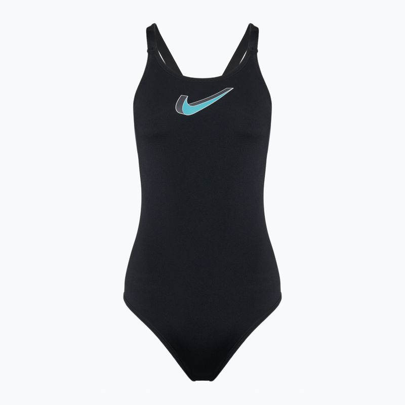 Einteiliger Schwimmanzug Damen Nike Hydrastrong 3D Swoosh Fastback black