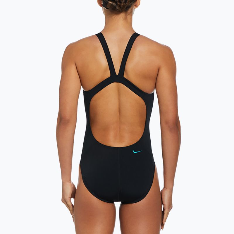 Einteiliger Schwimmanzug Damen Nike Hydrastrong 3D Swoosh Fastback black 3