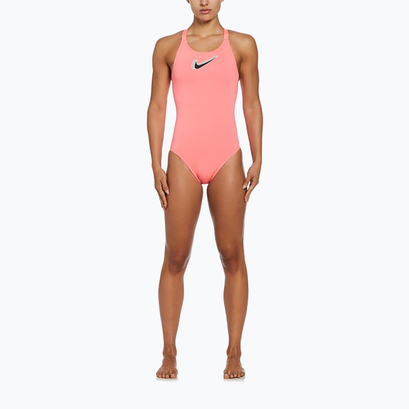 Einteiliger Schwimmanzug Damen Nike Hydrastrong 3D Swoosh Fastback hot punch 2