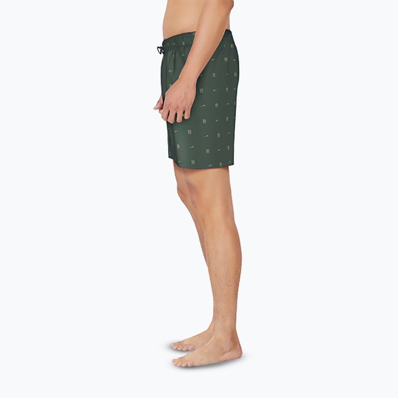 Herren Nike Luxe Letter 7" Volley Tanne Badeshorts 4