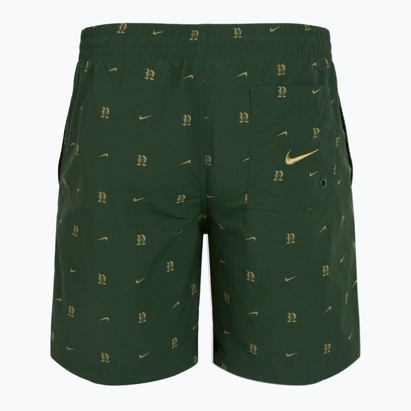 Herren Nike Luxe Letter 7" Volley Tanne Badeshorts 2
