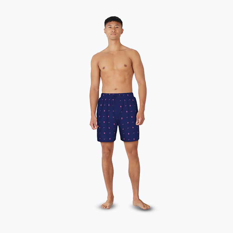 Herren Nike Luxe Letter 7" Volley Badeshorts midnight navy 2