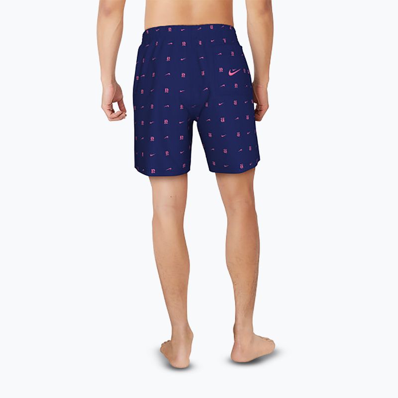 Herren Nike Luxe Letter 7" Volley Badeshorts midnight navy 3