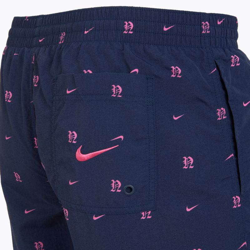 Herren Nike Luxe Letter 7" Volley Badeshorts midnight navy 4