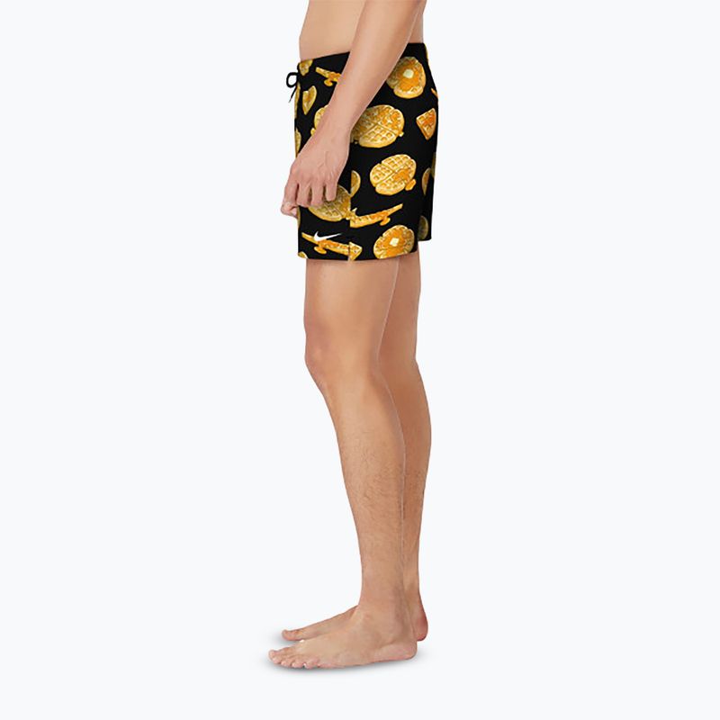 Herren Nike Multi Print 5" Volley Badeshorts schwarz 7
