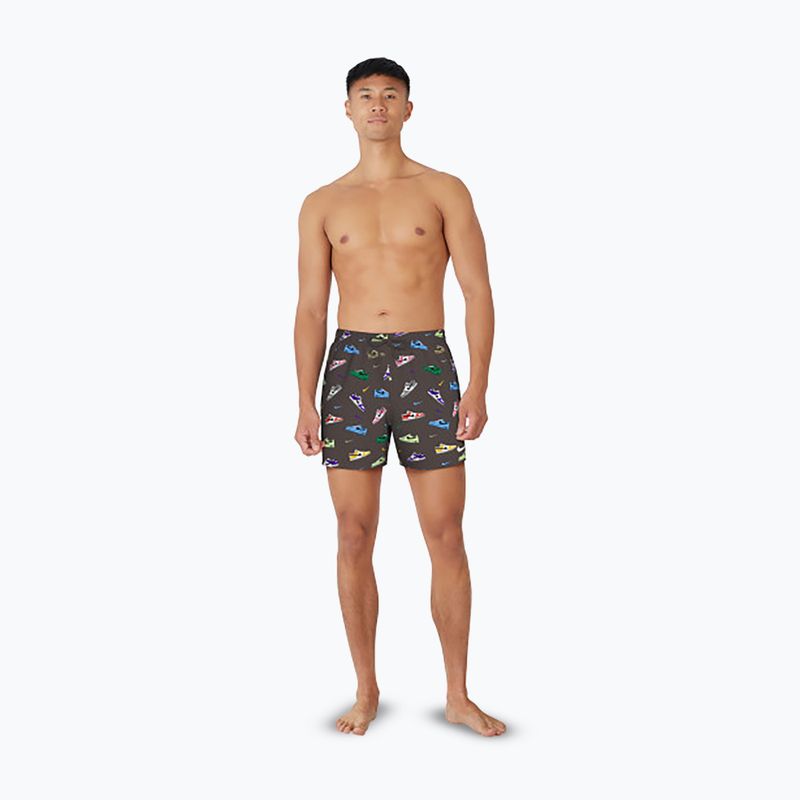 Herren Nike Multi Print 5" Volley Badeshorts barock braun 2