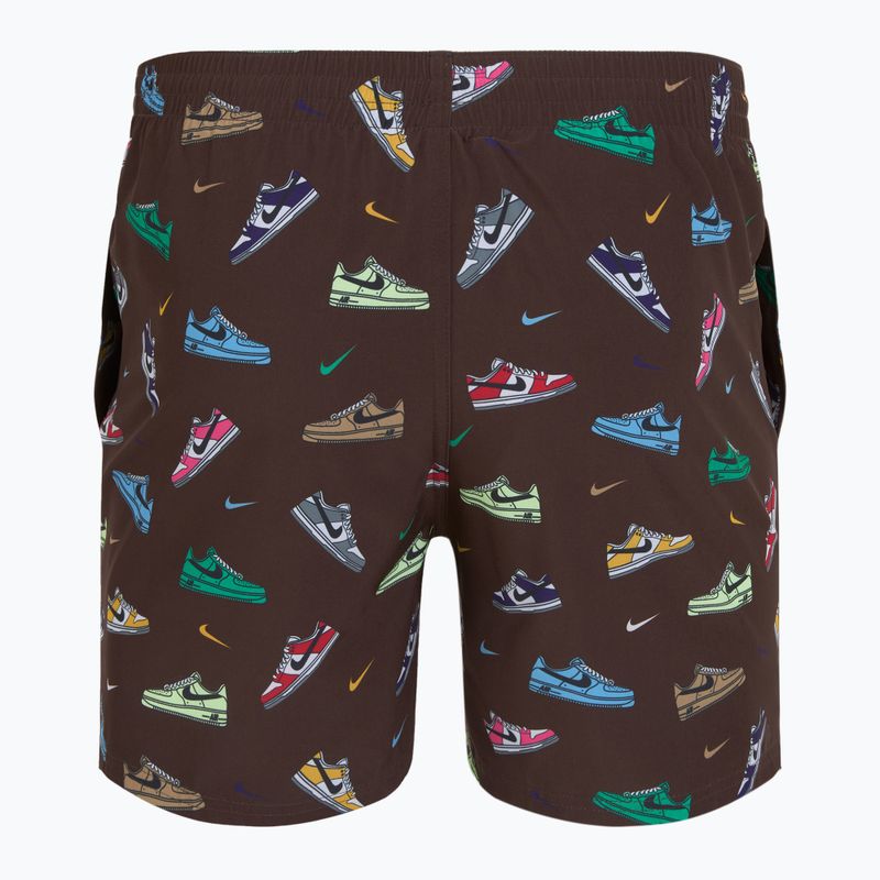 Herren Nike Multi Print 5" Volley Badeshorts barock braun 2