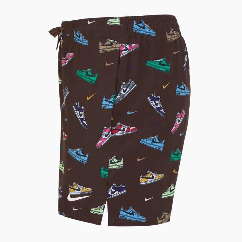 Herren Nike Multi Print 5" Volley Badeshorts barock braun 3