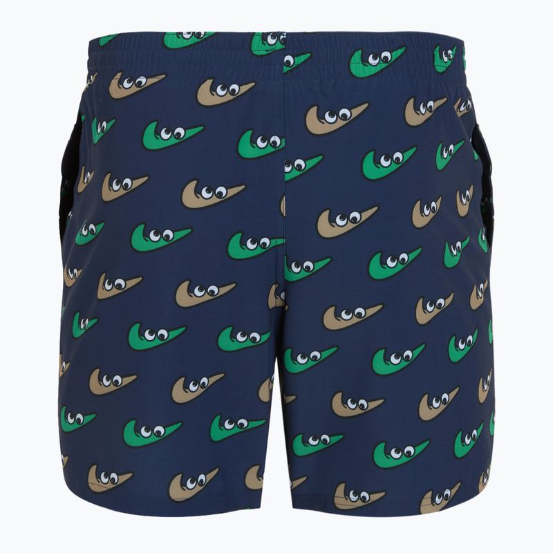 Herren Nike Multi Print 5" Volley Badeshorts midnight navy 2