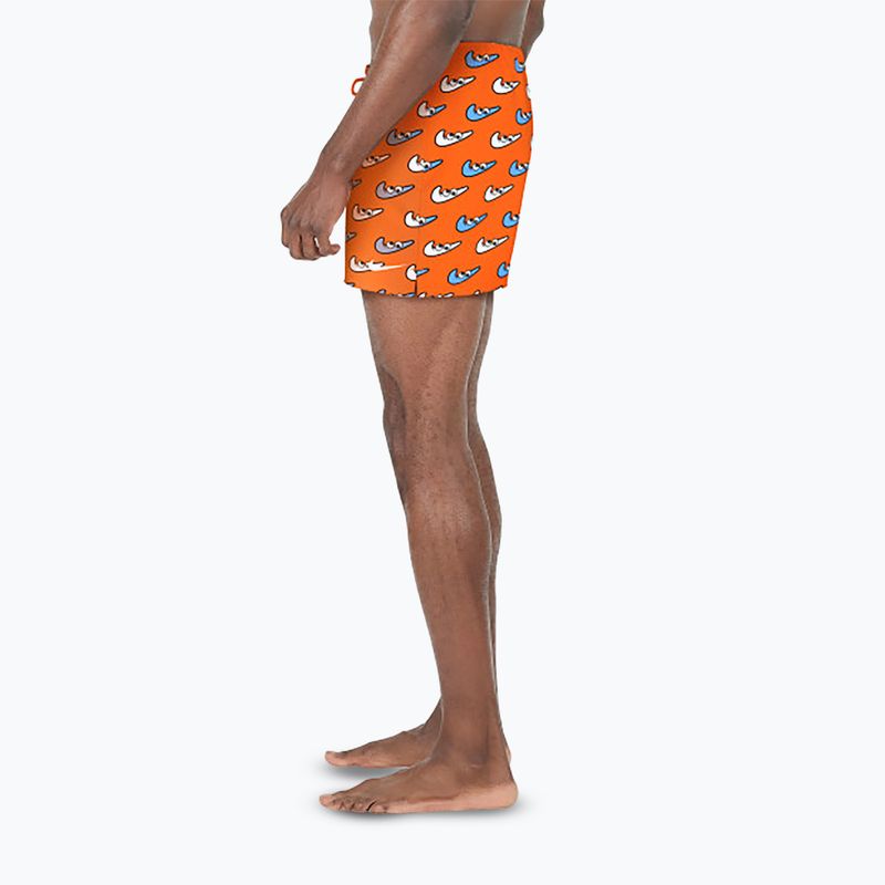 Herren Nike Multi Print 5" Volley Badeshorts orange blaze 4