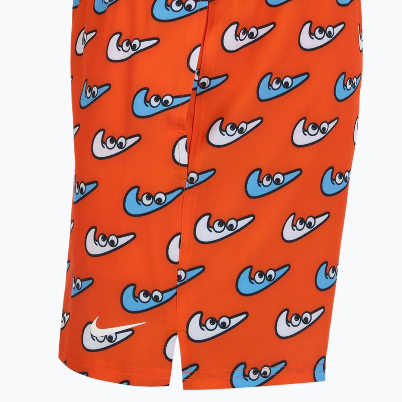 Herren Nike Multi Print 5" Volley Badeshorts orange blaze 3