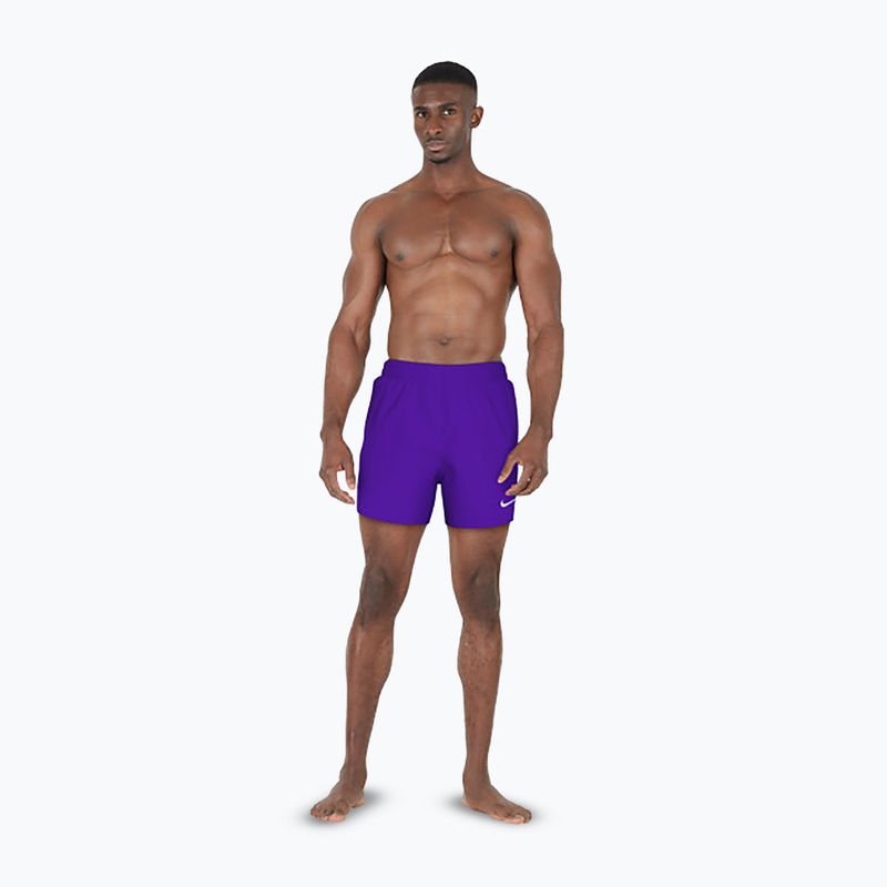 Herren Nike Essential 5" Volley Court Badeshorts lila 2