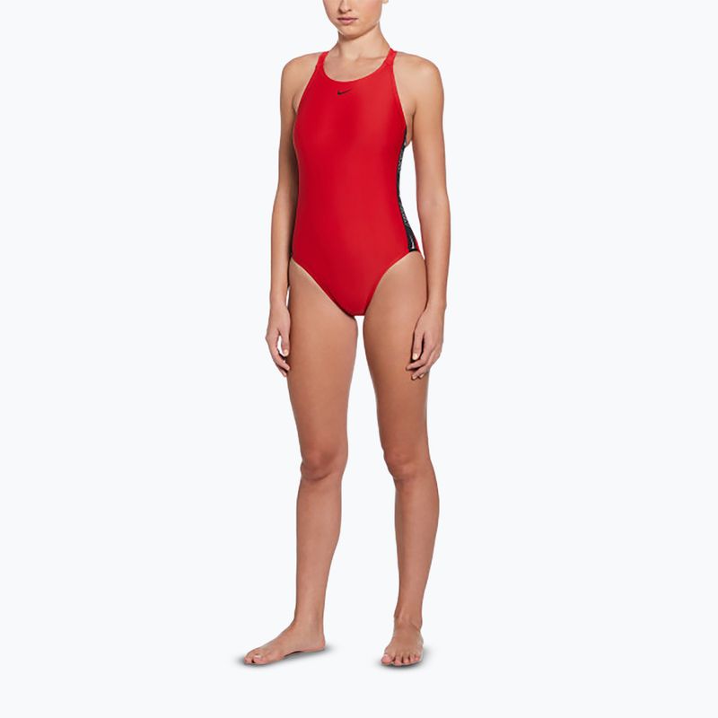 Einteiliger Damen-Badeanzug Nike Logo Tape Fastback university red 2