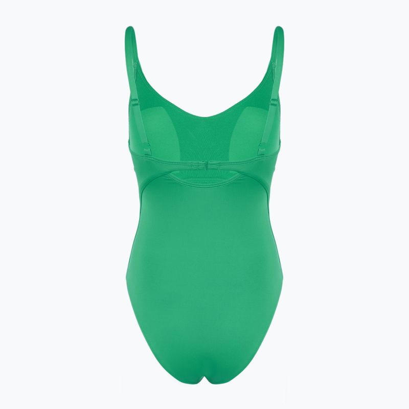 Einteiliger Damen-Badeanzug Nike Essential V-Neck stadium green 2