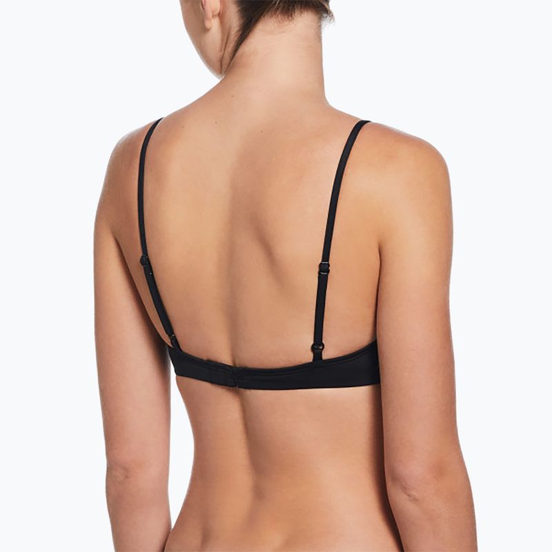 Zweiteiliger Damen-Badeanzug Nike Essential Bralette Bikini schwarz 3