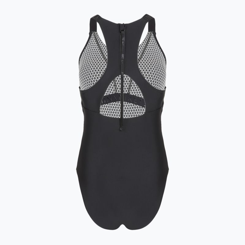 Einteiliger Damen-Badeanzug Nike Hydralock Fusion Racerback schwarz 2