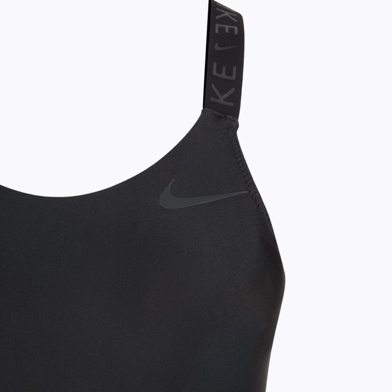 Einteiliger Damen-Badeanzug Nike Hydralock Fusion Racerback schwarz 3