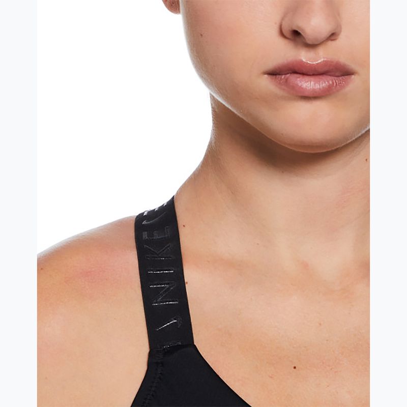 Einteiliger Damen-Badeanzug Nike Hydralock Fusion Racerback schwarz 4