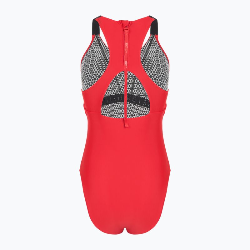 Einteiliger Damen-Badeanzug Nike Hydralock Fusion universitätsrot 2