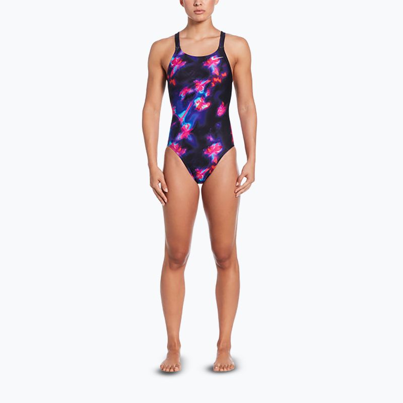 Einteiliger Damen-Badeanzug Nike Hydrastrong Fastback schwarz 2