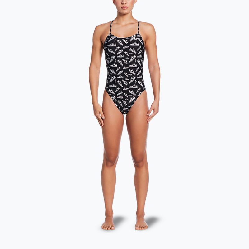 Einteiliger Damen-Badeanzug Nike Hydrastrong Cutout jet black 2