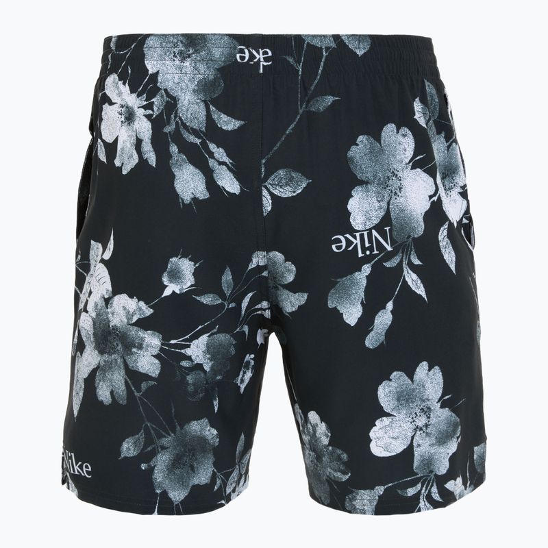 Herren Nike Fine Floral 7" Volley Badeshorts schwarz 2