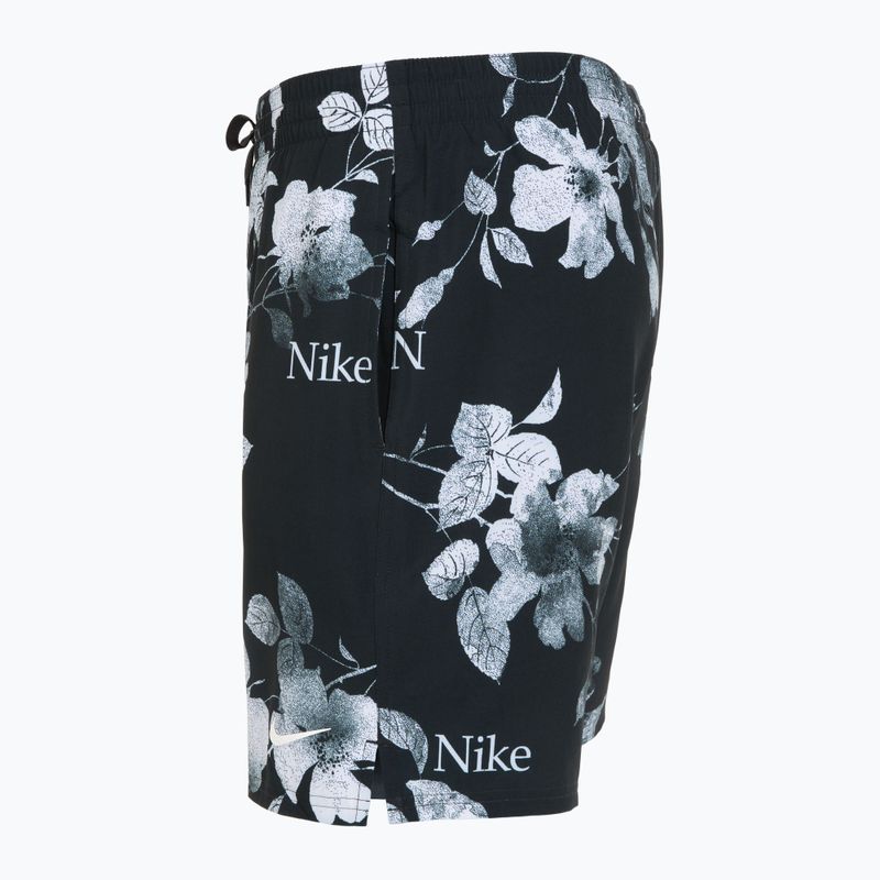 Herren Nike Fine Floral 7" Volley Badeshorts schwarz 3