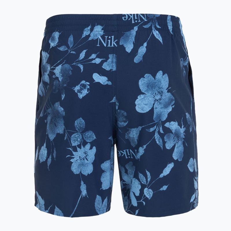 Herren Nike Fine Floral 7" Volley Badeshorts midnight navy 2