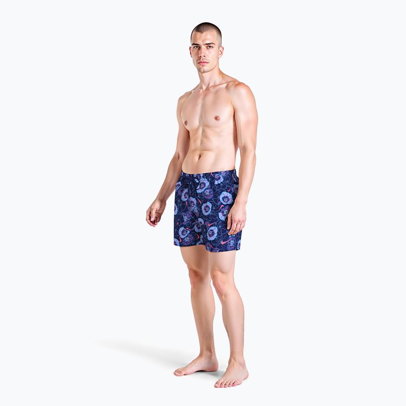 Herren-Badeshorts Nike Multi Poppy Print 5" Volley midnight navy 2