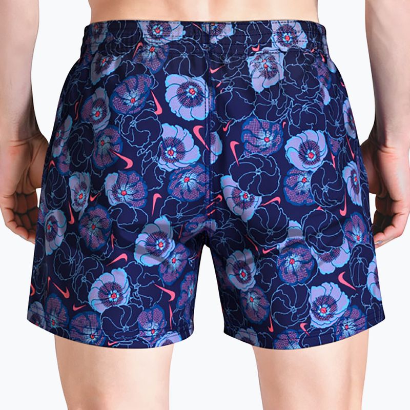 Herren-Badeshorts Nike Multi Poppy Print 5" Volley midnight navy 3