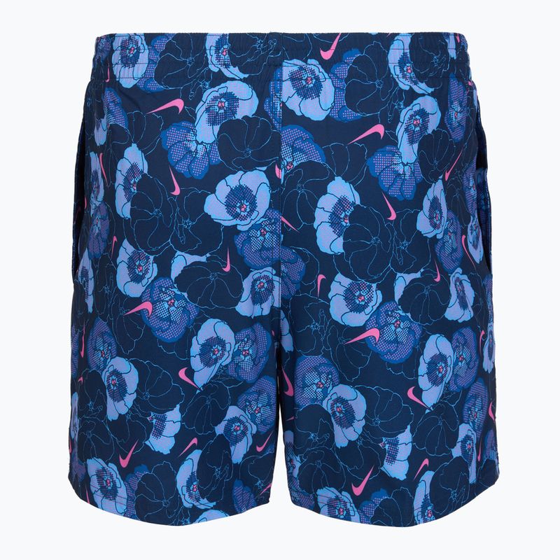 Herren-Badeshorts Nike Multi Poppy Print 5" Volley midnight navy 2