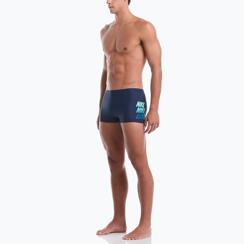 Schwimm-Boxershorts Herren Nike Logo Graphic Square Leg midnight navy 2