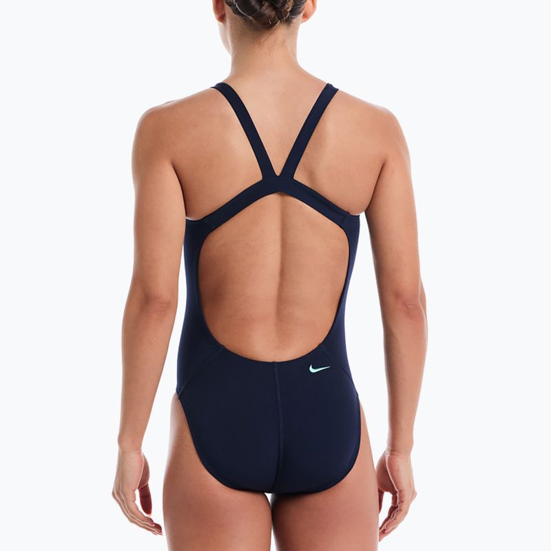 Damen-Badeanzug Nike Hydrastrong Logo Graphic Fastback midnight navy 3