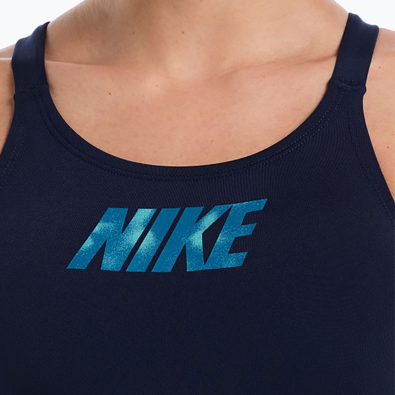 Damen-Badeanzug Nike Hydrastrong Logo Graphic Fastback midnight navy 4