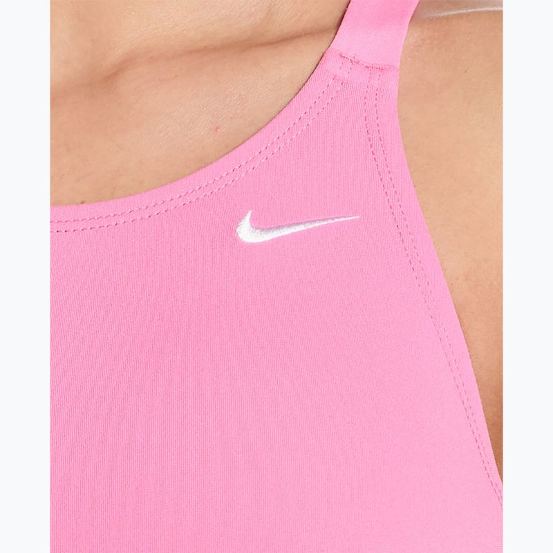 Damen-Einteiler Badeanzug Nike Hydrastrong Solid pink glow 4