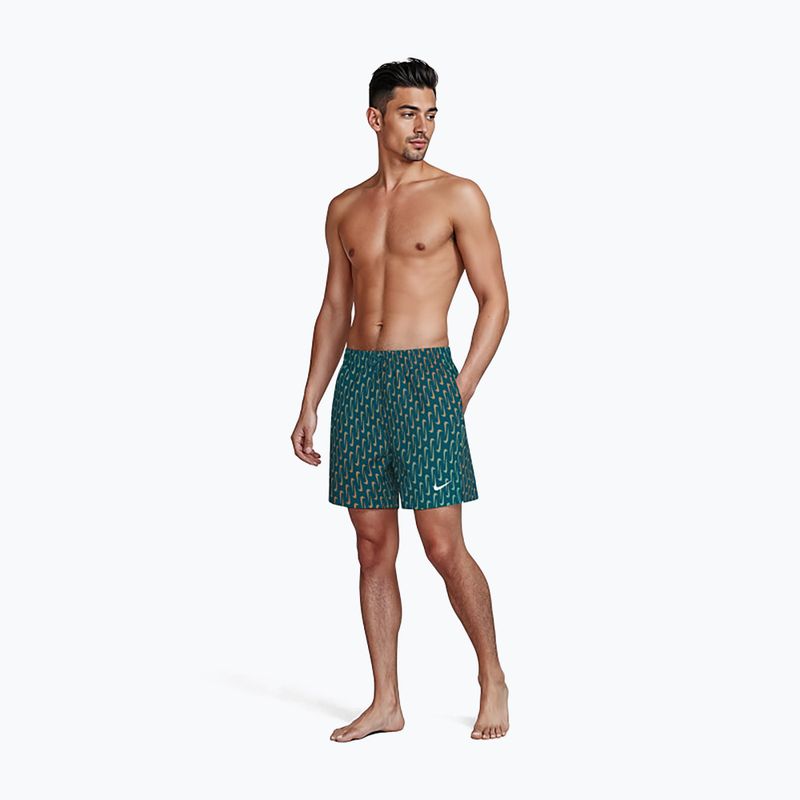 Herren-Badeshorts Nike Breaker Swoosh 5" Volley green abyss 2