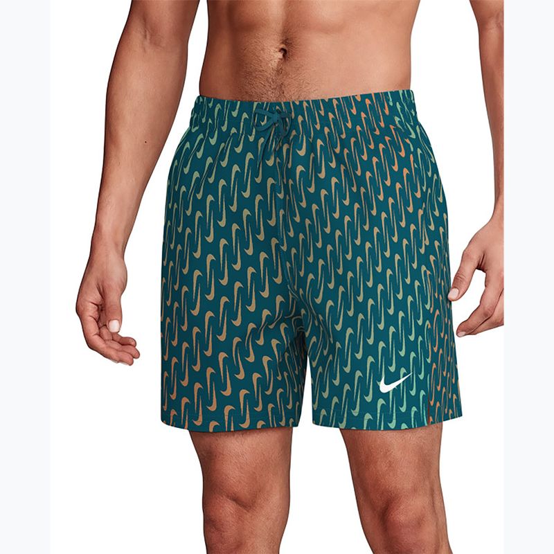 Herren-Badeshorts Nike Breaker Swoosh 5" Volley green abyss 3