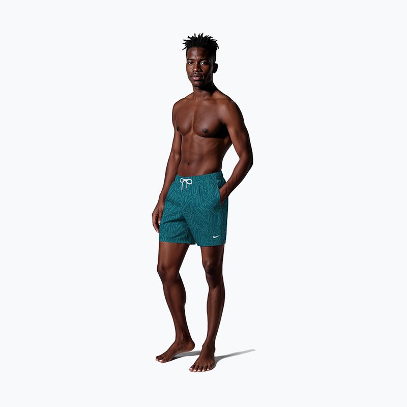 Herren-Badeshorts Nike Breaker Logofetti 5" Volley green abyss 2