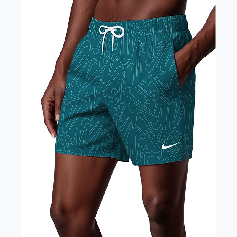 Herren-Badeshorts Nike Breaker Logofetti 5" Volley green abyss 3