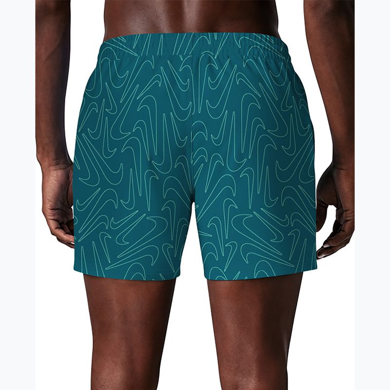 Herren-Badeshorts Nike Breaker Logofetti 5" Volley green abyss 4